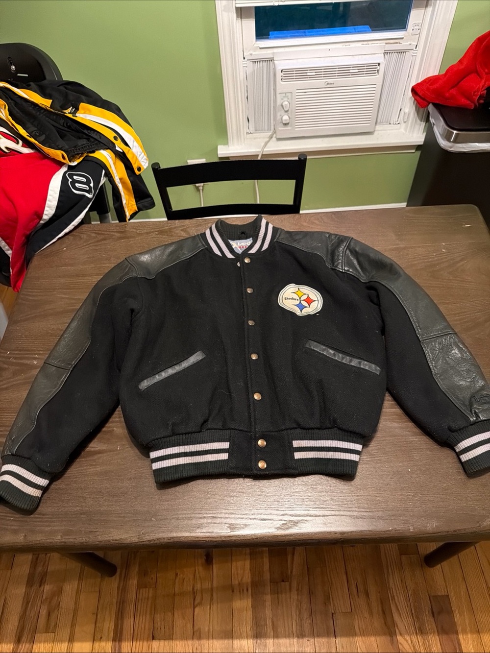 Lee Black & Gray Pittsburgh Steelers Bomber Jacket